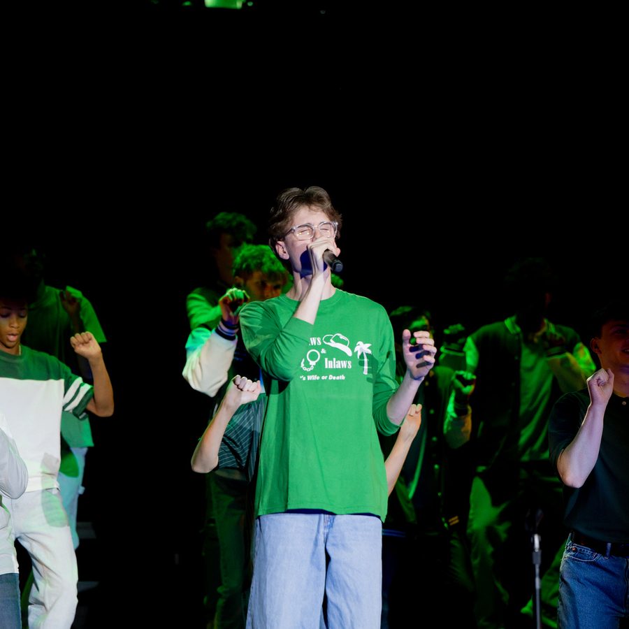 Joey singing a solo with his show choir